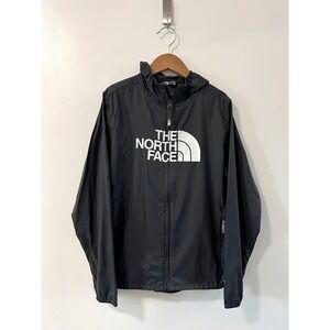 The North Face Youth Kids Black Hooded Windbreaker Jacket Size L 14/16